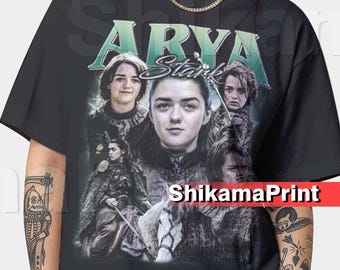 Arya Stark Fan T-Shirt, Stark Wolf Graphic Shirt, Winterfell Warrior Shirt, Unisex Movie Shirt