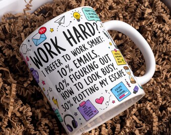 Funny Office Mug Sublimation PNG Wrap, 11oz 15oz Work Humor Coffee Mug Design, Coworker Gift Digital Download