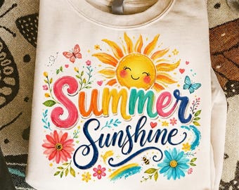 Summer Sunshine Png, Summer Vibes Shirt Sublimation Design
