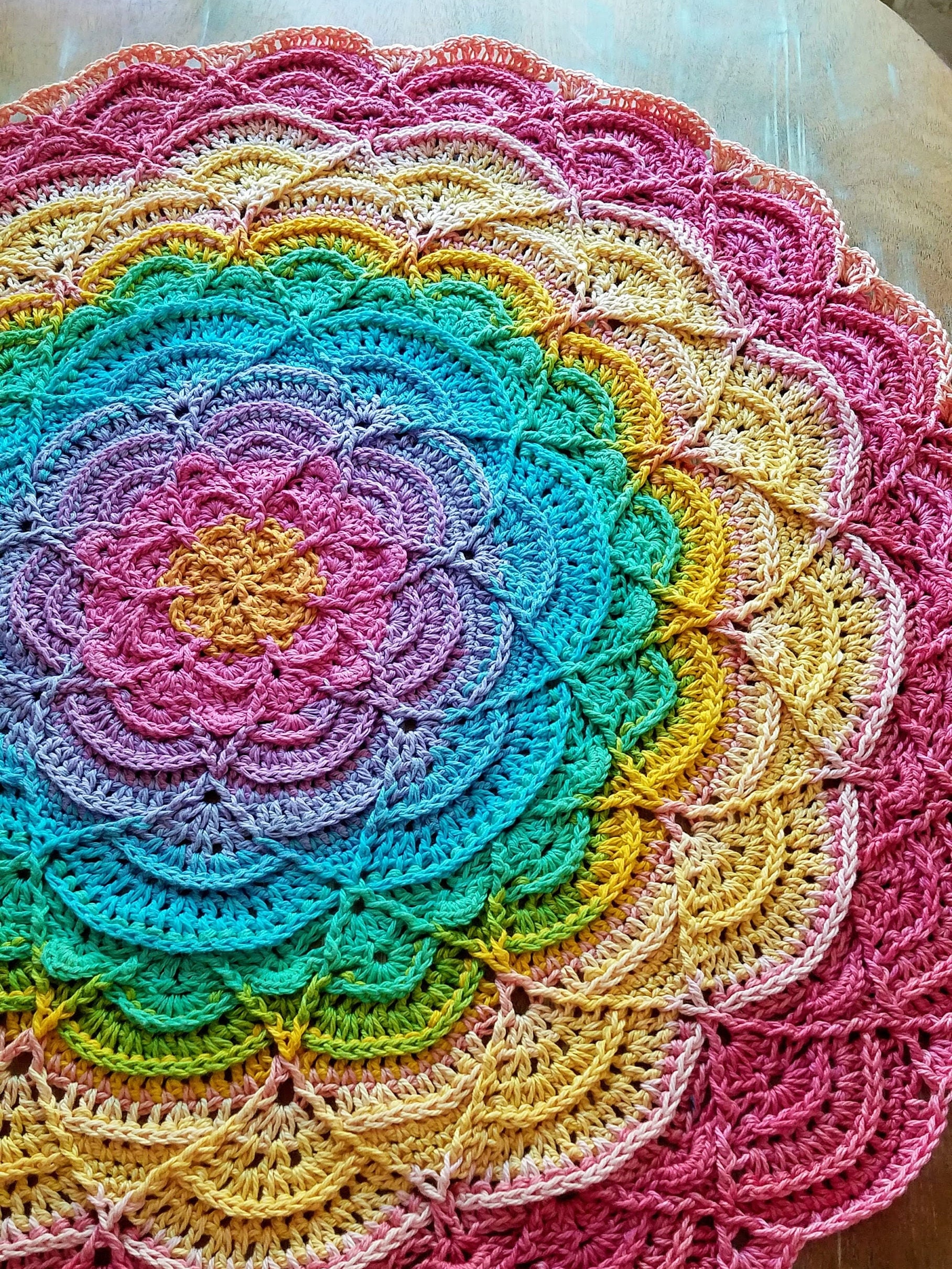 Crochet mandala baby blanket pattern hotsell