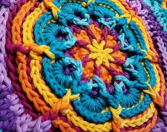 Tiny Puddle Granny: This Granny Square Crochet PATTERN and Photo Tutorial