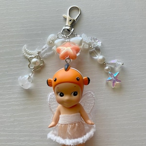 Llaveros plateados con animales marinos de Sonny Angel