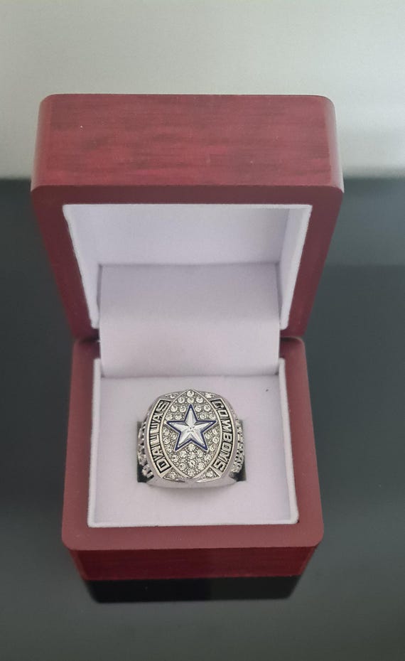 NFL USアメフト Dallas Cowboys TroyAikman '92 Dallas Cowboys NFL Ring Troy Aikman Stainless Steel Silver Super