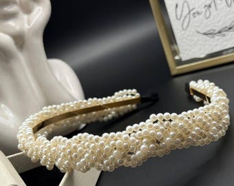 Pearl Headband Bridal Hair Accessory Wedding Hair Band Bride Headpiece Elegant Gift for Her