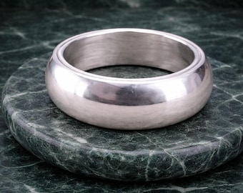 Anello a fascia larga in argento sterling – Gioielli minimalisti