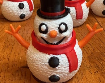 Snowman Fidget Toy - Desk Accessory - Sensory/ADHD - Christmas Decoration - Office Gift - Winter Collectible - Keyboard Button Clicking