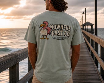 NoWhere Fast Co. Pink Flemmy Graphic T-Shirt | Vintage Coastal Retro Tee