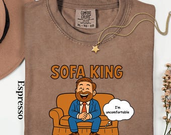 T-shirt politique drôle Sofa King : T-shirt de protestation JD Vance