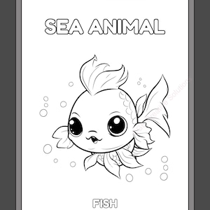 Sea Animal Creatures: Dolphin, Shark, Fish, and Whale Coloring Pages