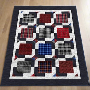 Plaid Reflections Quilt Pattern | PDF Quilt Pattern | DIY Quilt | Easy Quilt Design | Handmade Quilt Project