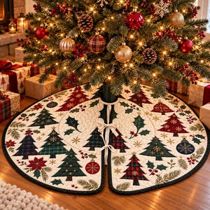 Christmas Tree Quilt Skirt Pattern | Festive Holiday Sewing (PDF)