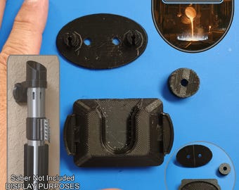 3D Printed Lightsaber Clip And Holster Replica Wall Mount Version