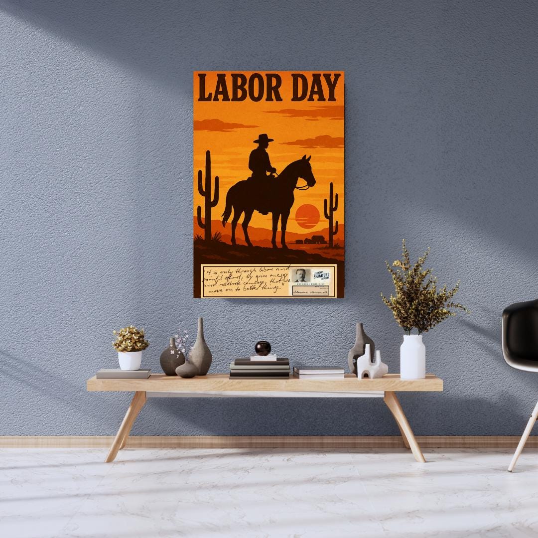 Wild West Cowboy Poster: Vintage Patriotic USA Art (digital Download ...