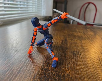 Figura articulada fidget para impresión 3D, archivos STL y 3mf