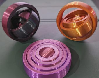 Archivo de impresión 3D STL/3MF - Juguete antiestrés con anillos giratorios