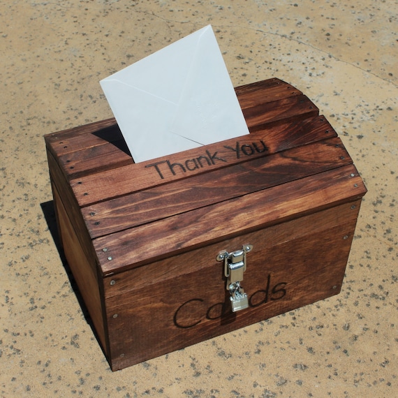 Items similar to Wooden Card Box on Etsy