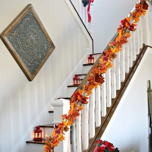Autumn Maple Leaf Garland: Rustic Farmhouse Fall Decor