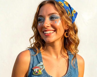 Broche de hada con setas caprichosas VPOP3D, regalo para menores de 25 años, regalo personalizado para profesor/a, joyería de estilo rústico para jardín de hadas, broche para rincón de lectura