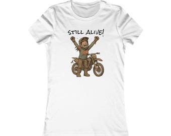Still Alive Motorcycle Rider Tee | Dirt Bike Biker Illustration