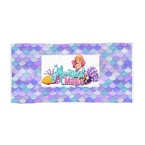 Mermaid Beach Towel: kids fun for beach