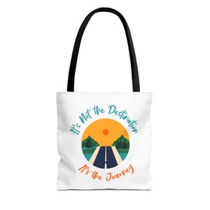 Inspirational Travel Tote Bag: Eco-Friendly Polyester Beach Bag