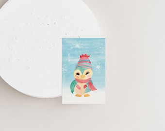 Winter Bird Holiday Gift Tag