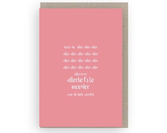 mother's day xl greeting card, dutch greeting card