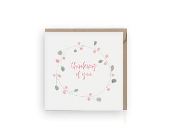 Thinking Of You Greeting Card, Love Sentimental Quote Printed Card For Relationships, Fiancé, Wife, Valentine Day, Loved Once Gift