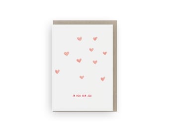 Ik hou van jou kaart| I love you card | BIG Card | XL Card