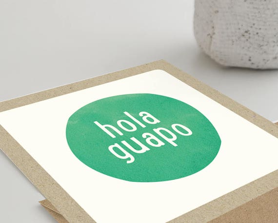 Hola Guapo Valentines Day Card Bff Greeting Card Funny Etsy Ireland