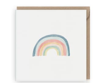 Rainbow Greeting Card, Boho Rainbow Card, Boho Baby Card, Any Occasion Card, Eco-Friendly Card, Modern Rainbow Card, Minimal Rainbow Card