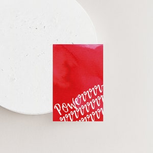 Power gift tag, Mini Card, Small Card, Tiny Cards, Little Card, Red Cards, Encouragement Cards image 1