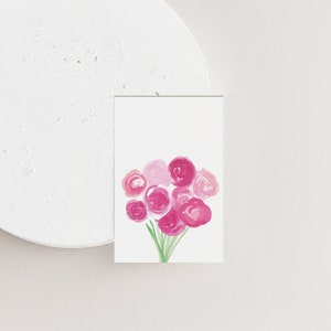 Peony Gift Tag, flower tag, peony hang tags, little cards, tiny cards, peonies, peony, wedding gift tags, bridal shower, mini card image 1