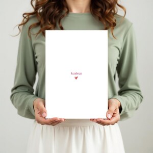 Wenskaart Kuskus, A4 wenskaart met envelop, extra groot, XL kaart