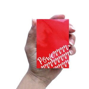 Power gift tag, Mini Card, Small Card, Tiny Cards, Little Card, Red Cards, Encouragement Cards image 6