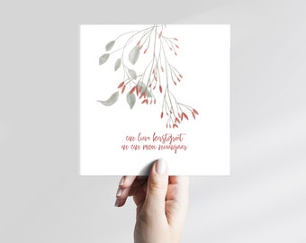 Christmas twigs, Branches, eco friendly christmas cards, winter dawings, modern, unique, winter wonderland, hygge boxed cards