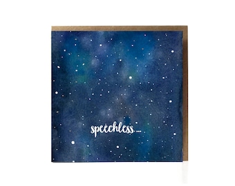 Speechless Card / Condolences Card / Mourning Card / Thinking of you Card / Sympathy Card / Grieving Card / Break Up Card / Sad Card /