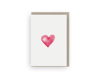 Big Heart | XL Greeting Card | A4 21x29,7cm | Pink | Watercolour