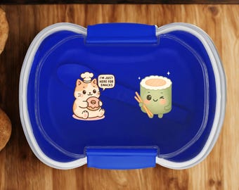 Kawaii Two-Tier Bento Box for Kids, Portable Lunch Container
