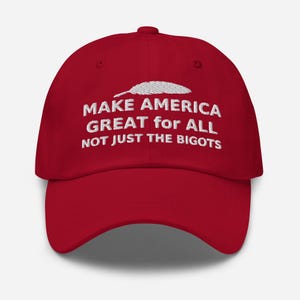 Sombrero satírico de parodia de MAGA: Hagamos que Estados Unidos sea grande para todos, no solo para los fanáticos – Progresista anti-Trump