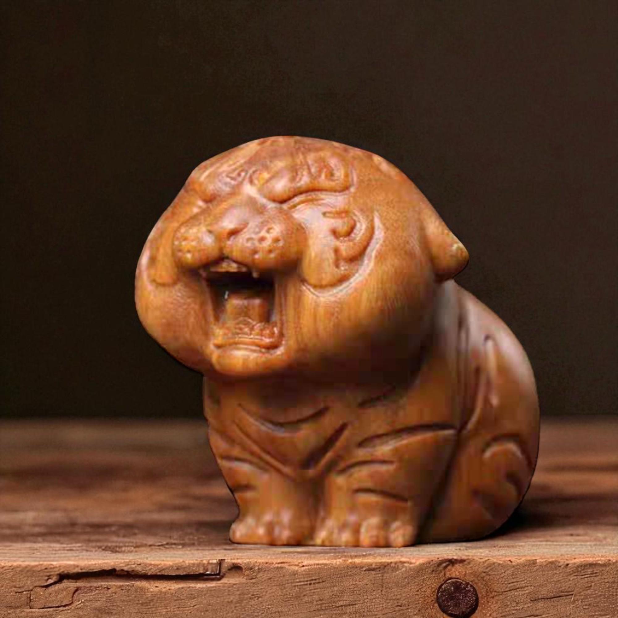 ツゲの木の虎像：東洋の動物彫刻 - Etsy 日本