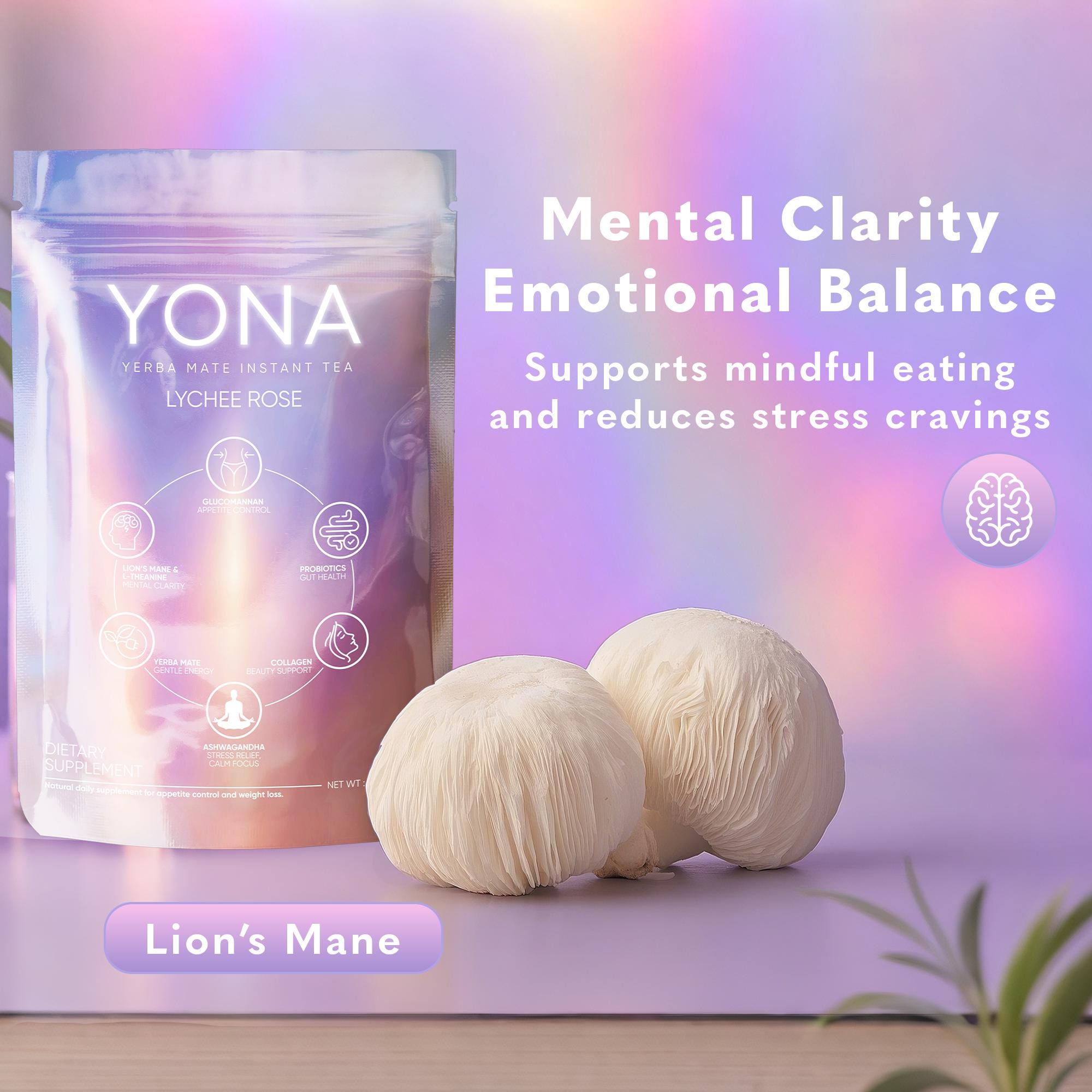 YONA Wellness Tea Blend | Daily Wellness Drink | Gut Health Focus Appetite  Support | Feminine Self Care Supplement Yerba Mate Instant Tea