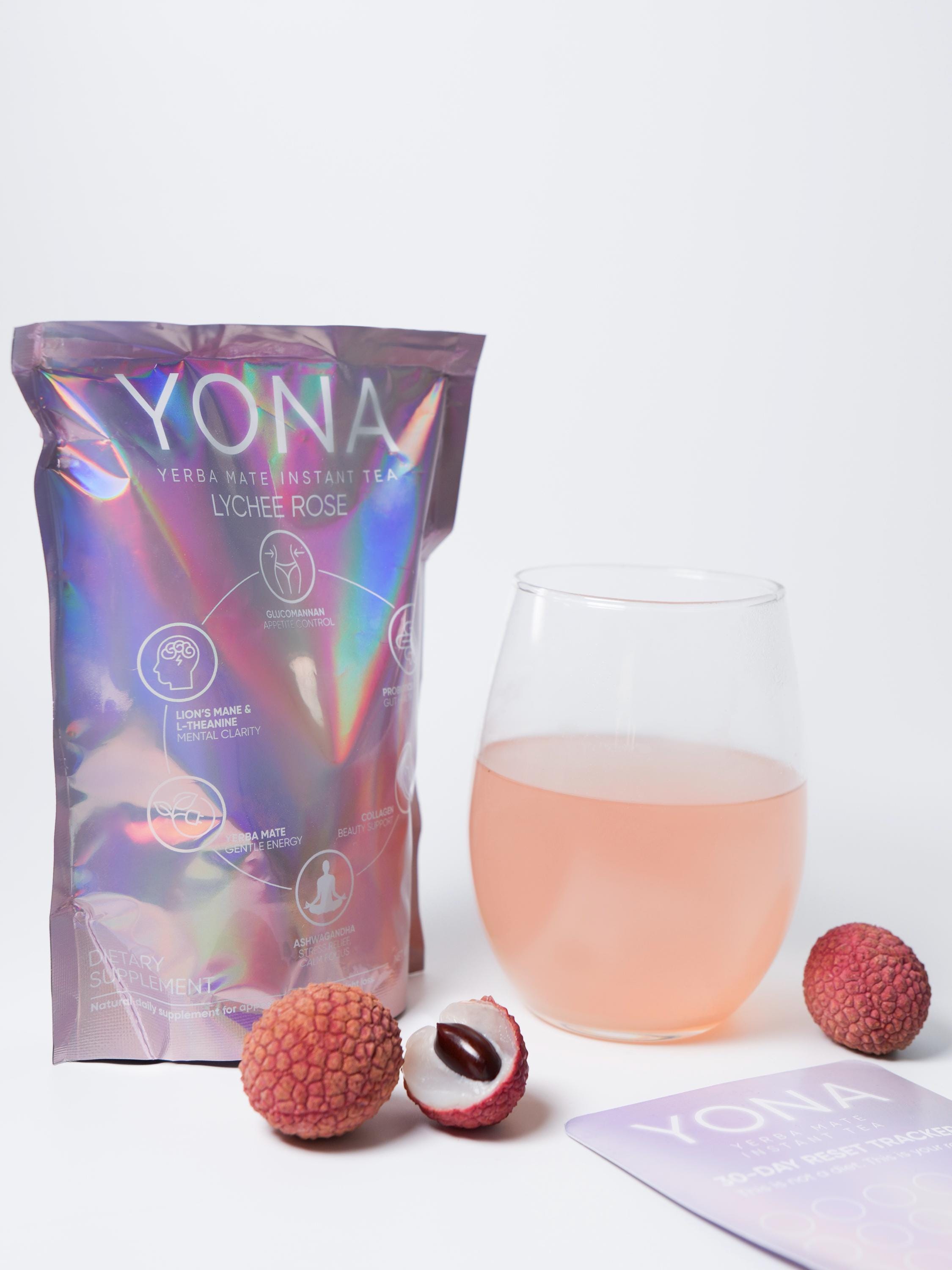 yerba mate natural glp 1 YONA Wellness Tea Blend | Daily Wellness Drink | Gut Health Focus Appetite  Support | Feminine Self Care Supplement Yerba Mate Instant Tea