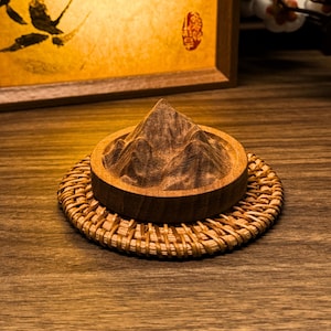 Wood Mountain Diffuser - Massivholz Aroma Diffuser Block, Natürlicher Duftölhalter, Alpine Spitze Wohnkultur Geschenk Bild 10