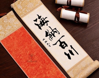 Mini juego de pergaminos de caligrafía, pergaminos colgantes en blanco para practicar caligrafía, paquete de pergaminos pequeños (5 y 10 unidades) / Por Zenboodi