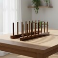 Handmade Wooden Dish Drying Rack – Multi-Layer Eco Kitchen Organizer, Rustic Wood Plate & Bowl Holder, Minimalist Countertop Storage Upgrade