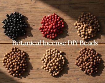 Perlas de mezcla de sándalo aromático natural, tamaño de orificio de 6 mm a 18 mm, cantidad de 10 a 100 unidades, suministros artesanales para incienso oriental