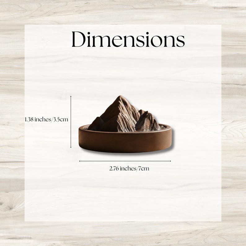 Wood Mountain Diffuser - Massivholz Aroma Diffuser Block, Natürlicher Duftölhalter, Alpine Spitze Wohnkultur Geschenk Bild 8