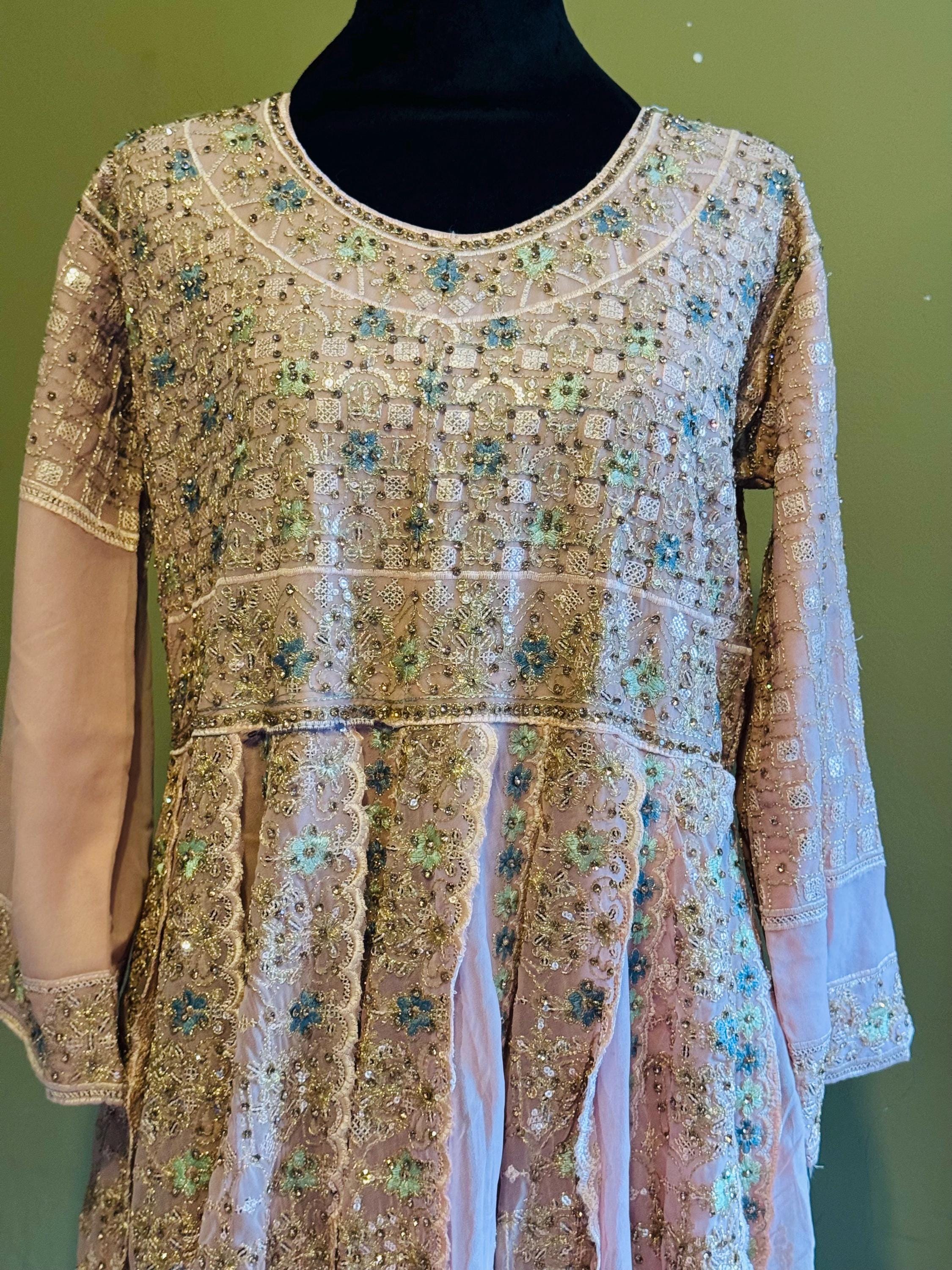 Light Pink Embroidered Dress ( 3 Piece)