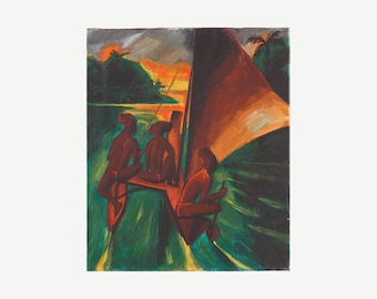 Max Pechstein – In the Canoe (1917) | Expressionist Figurative Fine Art Print